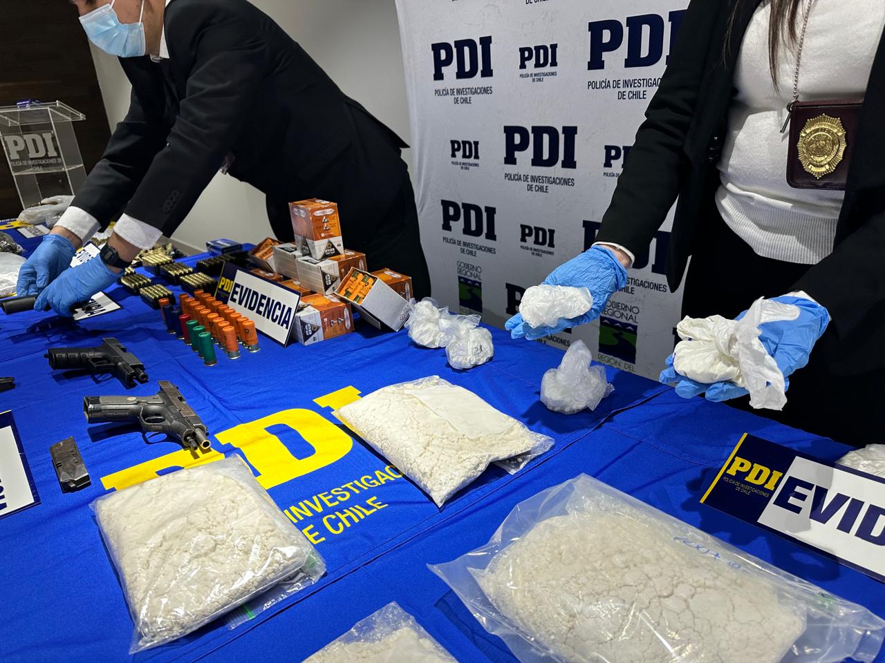 PDI CORONEL DETUVO A 30 PERSONAS VINCULADAS A DELITOS DE DROGAS Y ARMAS